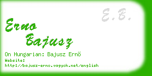 erno bajusz business card